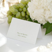 Carte de Table de Mariage Élégante Vert Sauge et B