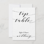 Carte de table de mariage en calligraphie rustique (Dos)