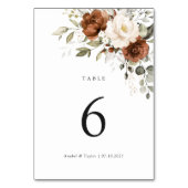 Carte de table de mariage en verdure et crème roui (Par défaut)