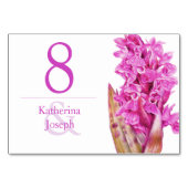 Carte de table de mariage fleur sauvage violet orc (Dos)