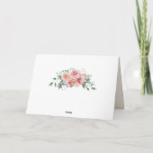 Carte de table de mariage florale de printemps Mid (Dos)