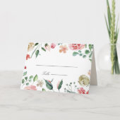 Carte de table de mariage florale de printemps Mid (Devant)
