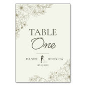 Carte de table de mariage florale pour les mariés (Par défaut)