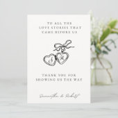 Carte de table de mariage Générations d'amour (Debout devant)