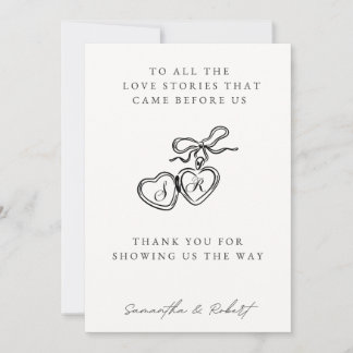 Carte de table de mariage Générations d'amour