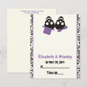 Carte de table de mariage Halloween crânes élégant (Devant / Derrière)