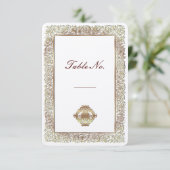 Carte de table de mariage Indien Rouge (Debout devant)