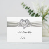 Carte de table de mariage Infinity Heart (Debout devant)