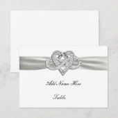 Carte de table de mariage Infinity Heart (Devant / Derrière)