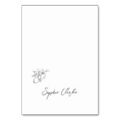 Carte de table de mariage noir et blanc dessinée à (Par défaut)