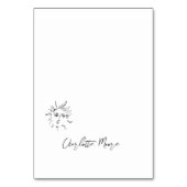Carte de table de mariage noir et blanc dessinée à (Par défaut)
