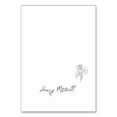 Carte de table de mariage noir et blanc dessinée à (Par défaut)
