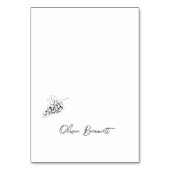 Carte de table de mariage noir et blanc dessinée à (Par défaut)