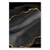 Carte de table de mariage noir et or (Dos)