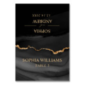 Carte de table de mariage noir et or (Par défaut)