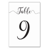 Carte de table de mariage numéro 9 (Dos)