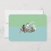 Carte de table de mariage Oiseaux de l'amour Vinta (Dos)