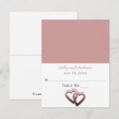 Carte de table de mariage personnalisée (Devant / Derrière)