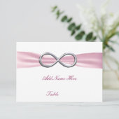 Carte de table de mariage Pink Infinity (Debout devant)