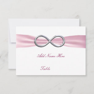 Carte de table de mariage Pink Infinity