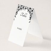 Carte de table de mariage robe de mariée et smokin (Front)