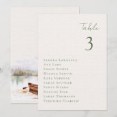 Carte de table de mariage romantique d'automne au (Devant / Derrière)