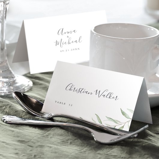 Carte de table de mariage rustique avec un minimum