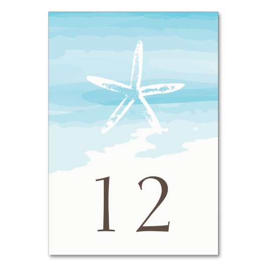 Carte de table de mariage sur la plage (Par défaut)