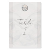 Carte de table de mariage thème dauphin (Dos)