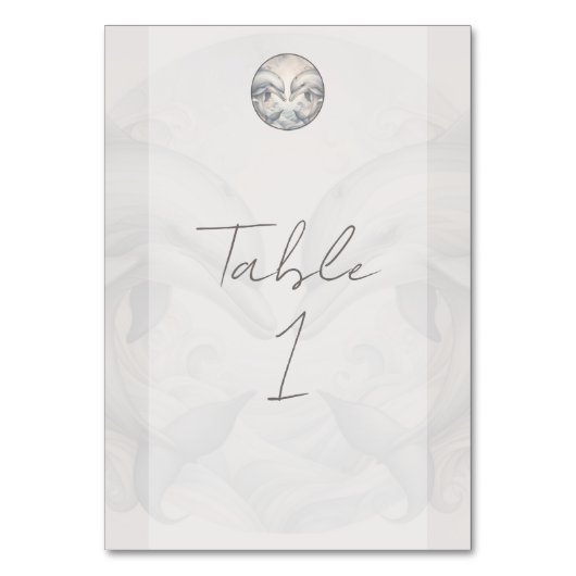 Carte de table de mariage thème dauphin (Par défaut)