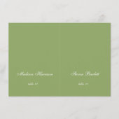 Carte de table de mariage vert sauge DIY (Devant)