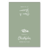 Carte de table de mariage vert sauge olive argent (Par défaut)