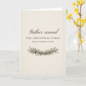 Carte de table de Noël Rassemblement (Fleur jaune)