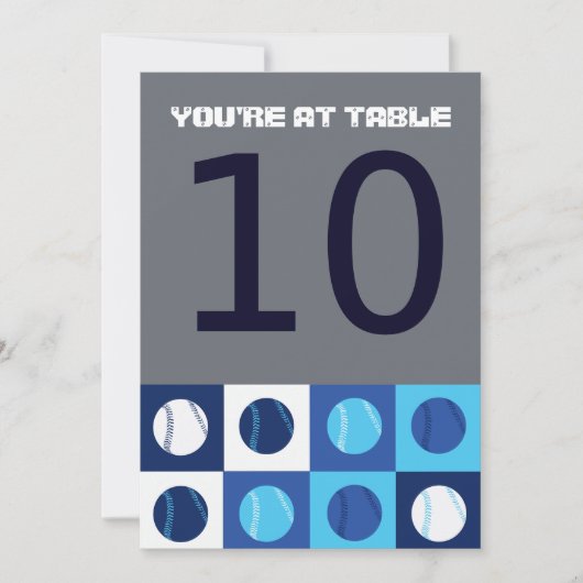 Carte de table de numéro de siège de Bar Mitzvah d (Devant)