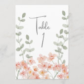 Carte de table de pêche et d'aquarelle verte (Dos)