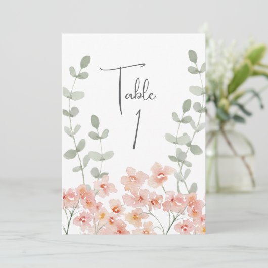 Carte de table de pêche et d'aquarelle verte (Debout devant)