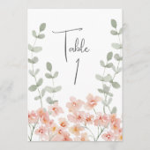 Carte de table de pêche et d'aquarelle verte (Devant)