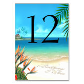 Carte de table de plage exotique DEMANDEZ-MOI 4 NO (Dos)