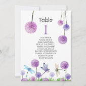 Carte de table de plan de siège calligraphie charm (Devant)