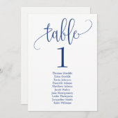 Carte de table de plan de siège élégante Calligrap (Devant / Derrière)