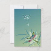 Carte de table de réception de libellules de repos (Devant)