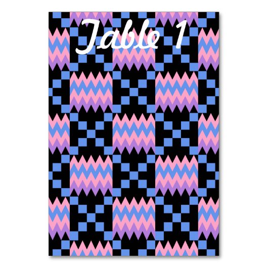 Carte de table de réception de mariage en Kente bl (Par défaut)