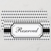 Carte de table de réservation de mariage élégante (Devant / Derrière)