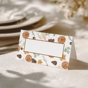 Carte de table de Thanksgiving aquarelle et gratit