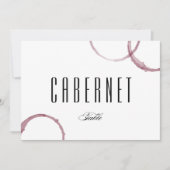 Carte de table de vignoble de cave à vin (Devant)