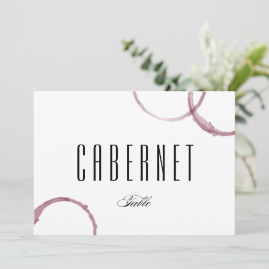 Carte de table de vignoble de cave à vin (Debout devant)