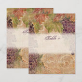 Carte de table de vignoble de vigne âgée (Devant / Derrière)