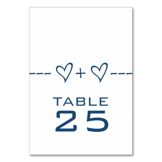 Carte de table d'équation de coeur bleu (Par défaut)