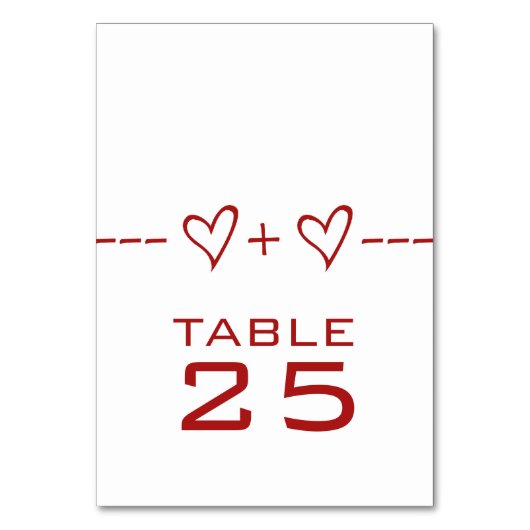 Carte de table d'équation de coeur rouge (Par défaut)