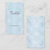 Carte de table des flocons d'hiver (Devant / Derrière)